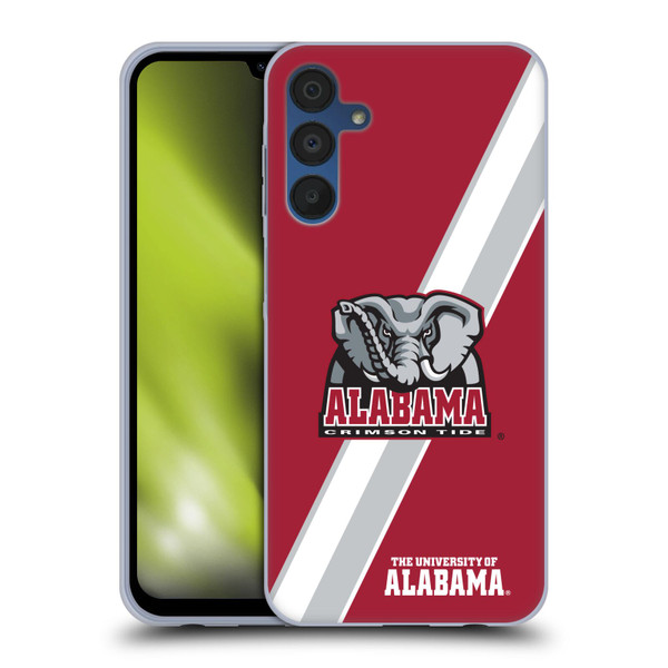 University Of Alabama UA The University Of Alabama Stripes Soft Gel Case for Samsung Galaxy A15