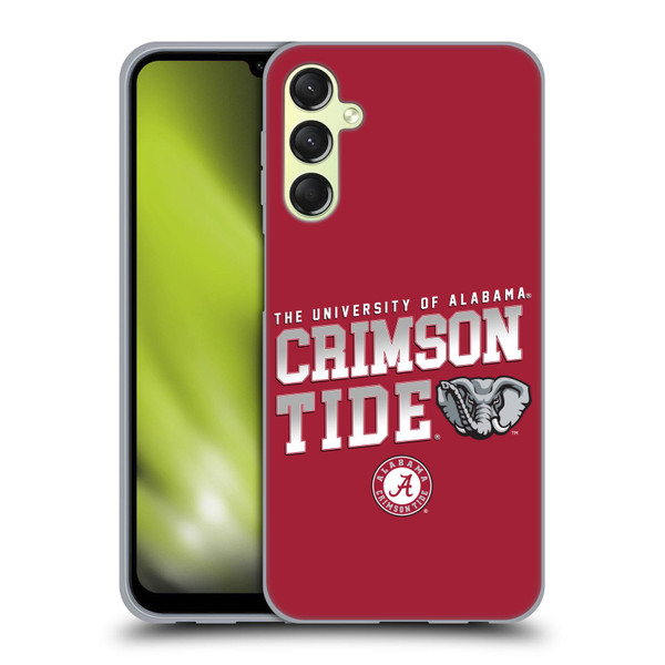 University Of Alabama UA The University Of Alabama Crimson Tide Soft Gel Case for Samsung Galaxy A24 4G / M34 5G
