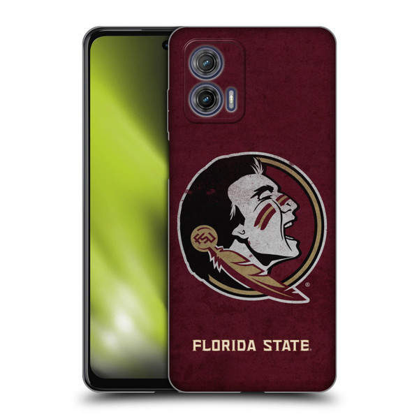 Florida State University FSU Florida State University Distressed Soft Gel Case for Motorola Moto G73 5G