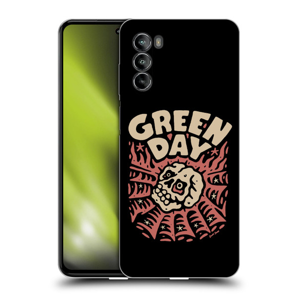 Green Day Graphics Skull Spider Soft Gel Case for Motorola Moto G82 5G