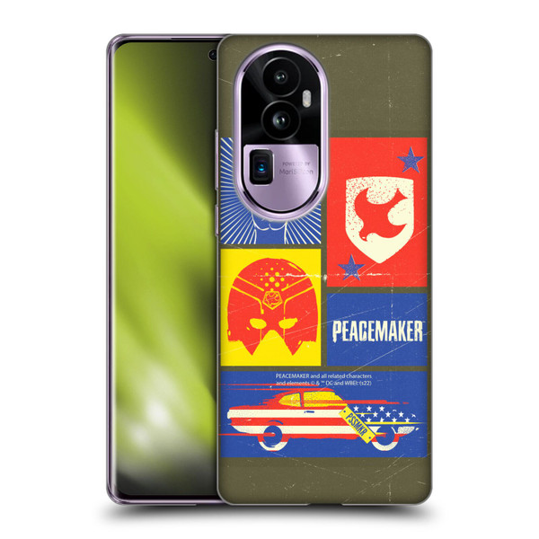 Peacemaker: Television Series Graphics Icons Soft Gel Case for OPPO Reno10 Pro+