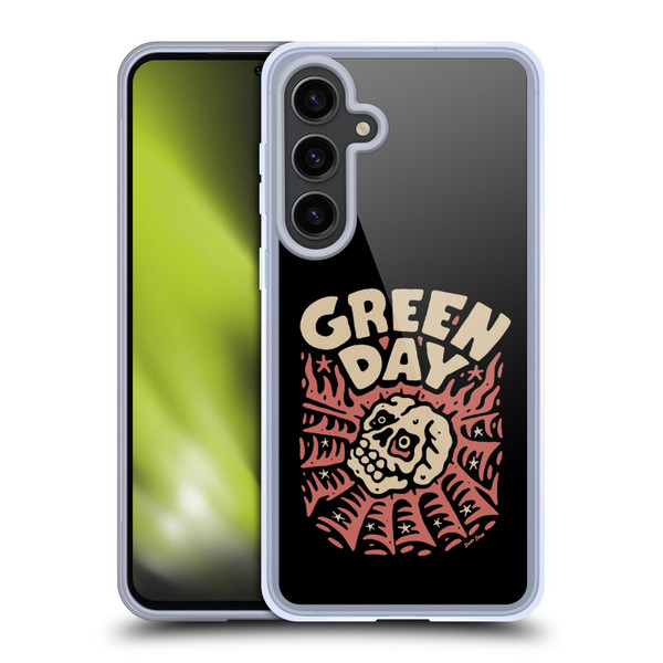 Green Day Graphics Skull Spider Soft Gel Case for Samsung Galaxy S24+ 5G