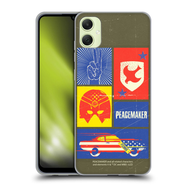 Peacemaker: Television Series Graphics Icons Soft Gel Case for Samsung Galaxy A05
