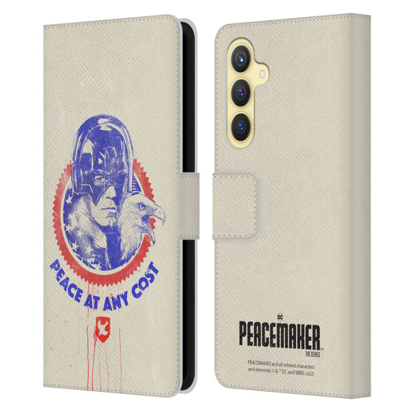 Peacemaker: Television Series Graphics Christopher Smith & Eagly Leather Book Wallet Case Cover For Samsung Galaxy S23 FE 5G