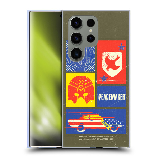 Peacemaker: Television Series Graphics Icons Soft Gel Case for Samsung Galaxy S24 Ultra 5G