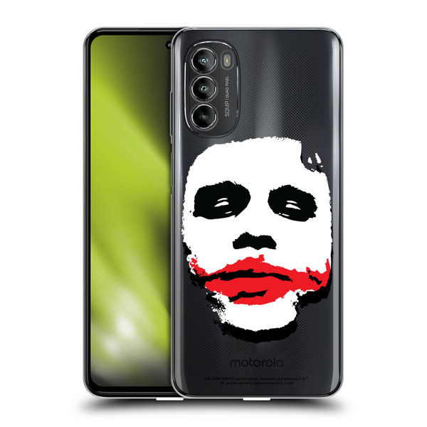 The Dark Knight Character Art Joker Face Soft Gel Case for Motorola Moto G82 5G