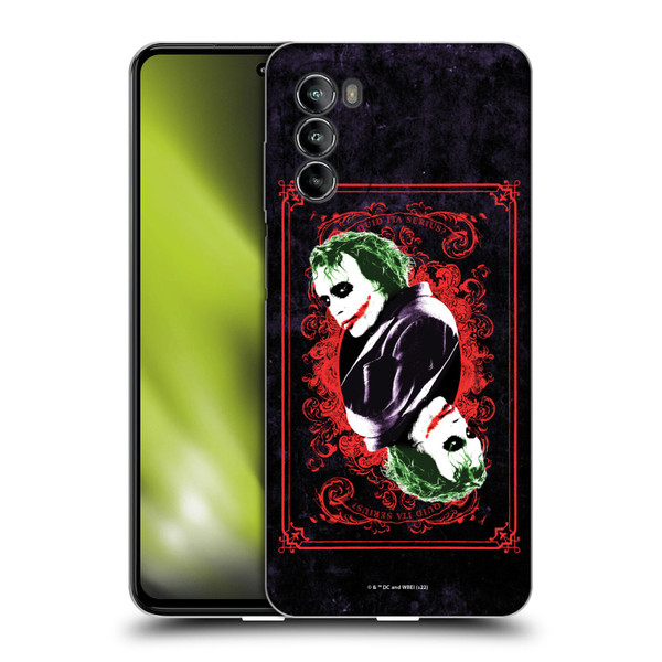 The Dark Knight Graphics Joker Card Soft Gel Case for Motorola Moto G82 5G