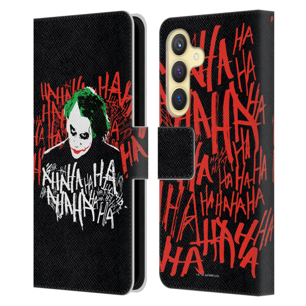 The Dark Knight Graphics Joker Laugh Leather Book Wallet Case Cover For Samsung Galaxy S24 5G