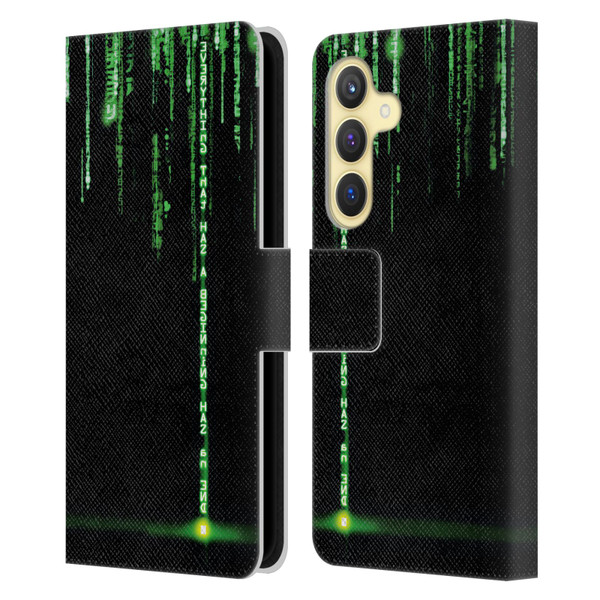 The Matrix Revolutions Key Art Everything That Has Beginning Leather Book Wallet Case Cover For Samsung Galaxy S24 5G
