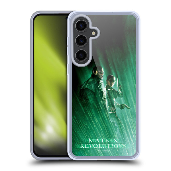 The Matrix Revolutions Key Art Morpheus Trinity Soft Gel Case for Samsung Galaxy S24+ 5G