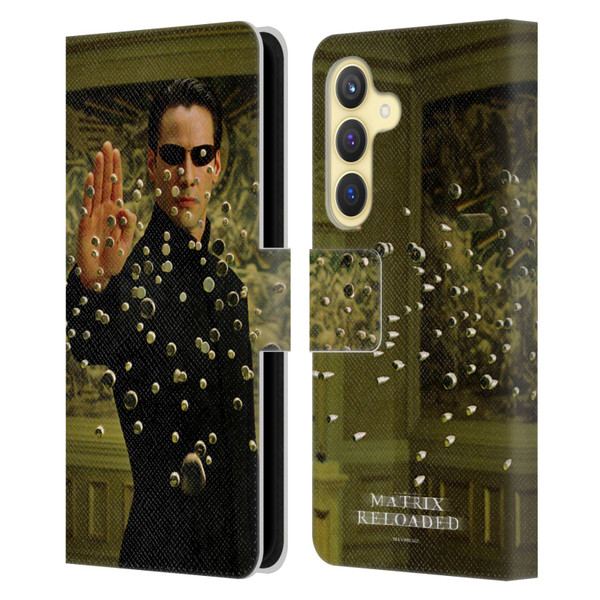 The Matrix Reloaded Key Art Neo 3 Leather Book Wallet Case Cover For Samsung Galaxy S24 5G