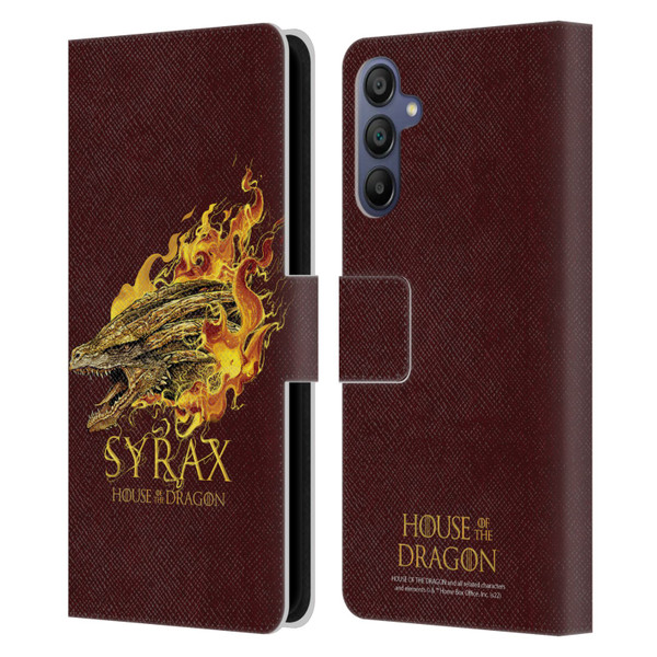 House Of The Dragon: Television Series Art Syrax Leather Book Wallet Case Cover For Samsung Galaxy A15