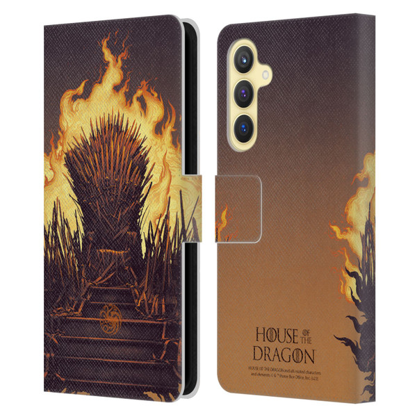 House Of The Dragon: Television Series Art Iron Throne Leather Book Wallet Case Cover For Samsung Galaxy S23 FE 5G