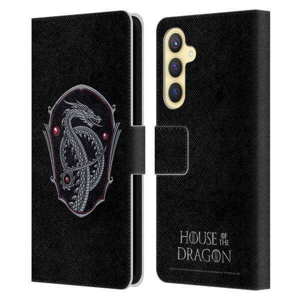 House Of The Dragon: Television Series Graphics Dragon Badge Leather Book Wallet Case Cover For Samsung Galaxy S23 FE 5G