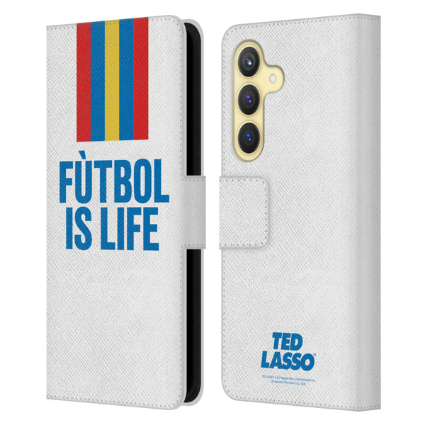 Ted Lasso Season 1 Graphics Futbol Is Life Leather Book Wallet Case Cover For Samsung Galaxy S24 5G
