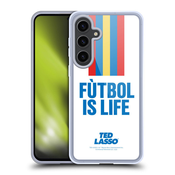 Ted Lasso Season 1 Graphics Futbol Is Life Soft Gel Case for Samsung Galaxy S24+ 5G