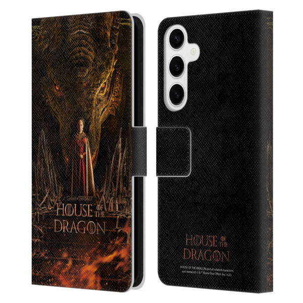 House Of The Dragon: Television Series Key Art Poster 1 Leather Book Wallet Case Cover For Samsung Galaxy S24+ 5G