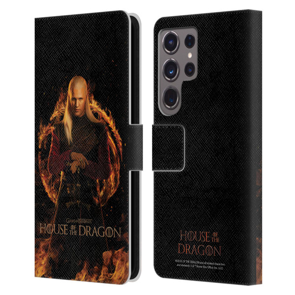 House Of The Dragon: Television Series Key Art Daemon Leather Book Wallet Case Cover For Samsung Galaxy S24 Ultra 5G