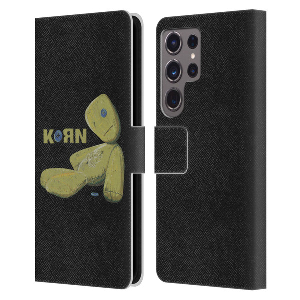 Korn Graphics Issues Doll Leather Book Wallet Case Cover For Samsung Galaxy S24 Ultra 5G
