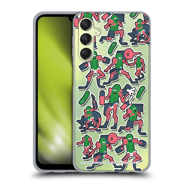 Rick And Morty Season 3 Character Art Pickle Rick Stickers Print Soft Gel Case for Samsung Galaxy A24 4G / Galaxy M34 5G