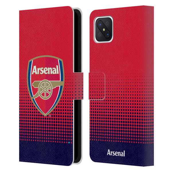 Arsenal FC Crest 2 Fade Leather Book Wallet Case Cover For OPPO Reno4 Z 5G
