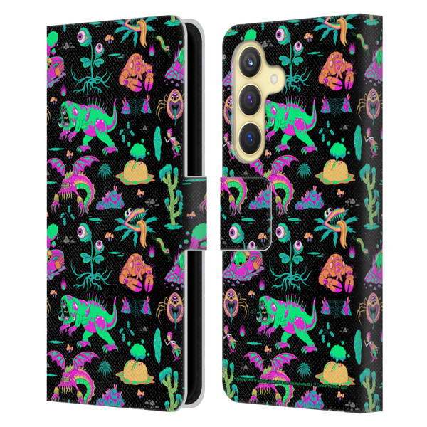 Rick And Morty Season 3 Graphics Aliens Leather Book Wallet Case Cover For Samsung Galaxy S24 5G