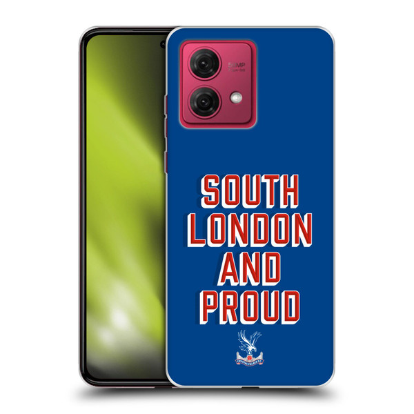 Crystal Palace FC Crest South London And Proud Soft Gel Case for Motorola Moto G84 5G