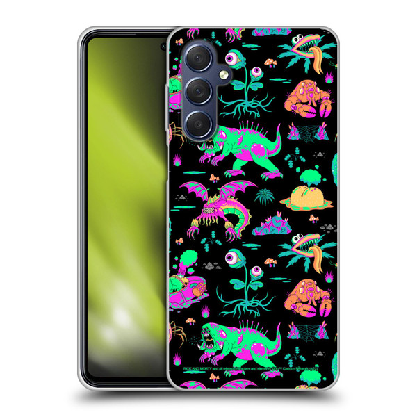 Rick And Morty Season 3 Graphics Aliens Soft Gel Case for Samsung Galaxy M54 5G