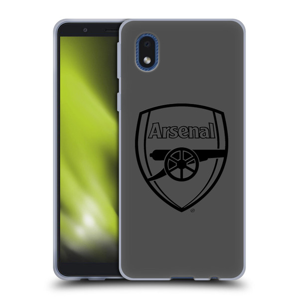 Arsenal FC Crest 2 Black Logo Soft Gel Case for Samsung Galaxy A01 Core (2020)