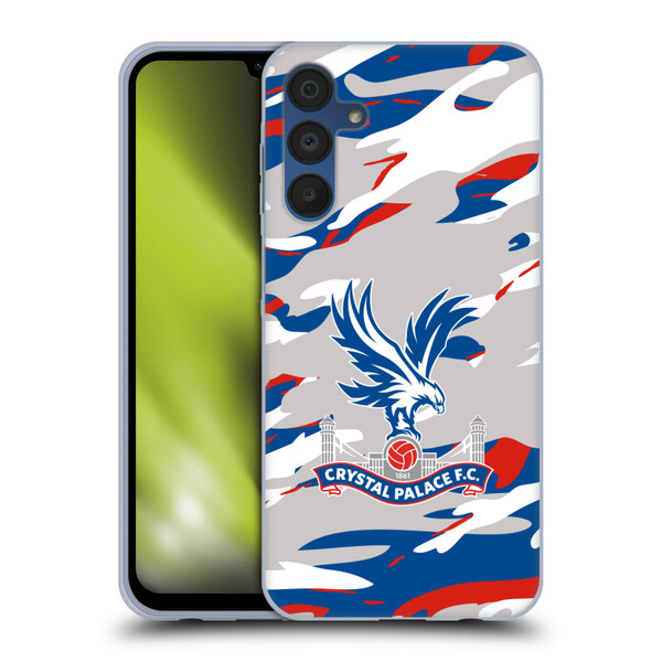 Crystal Palace FC Crest Camouflage Soft Gel Case for Samsung Galaxy A15