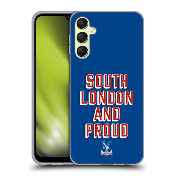 Crystal Palace FC Crest South London And Proud Soft Gel Case for Samsung Galaxy A24 4G / Galaxy M34 5G