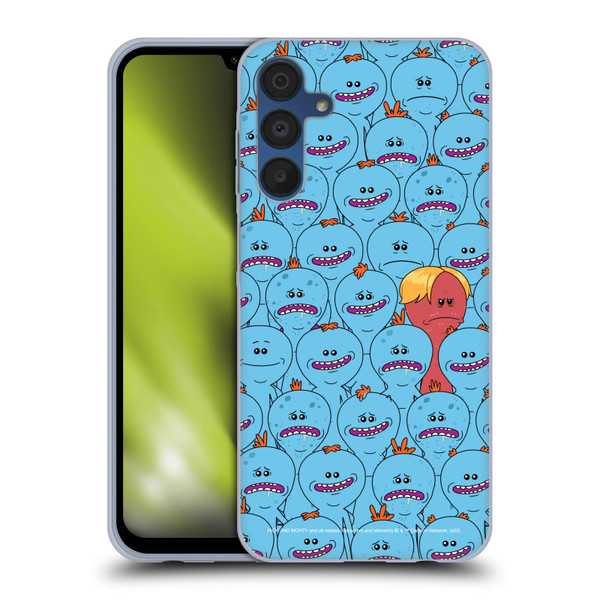 Rick And Morty Season 4 Graphics Mr. Meeseeks Pattern Soft Gel Case for Samsung Galaxy A15