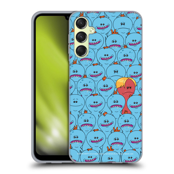 Rick And Morty Season 4 Graphics Mr. Meeseeks Pattern Soft Gel Case for Samsung Galaxy A24 4G / Galaxy M34 5G