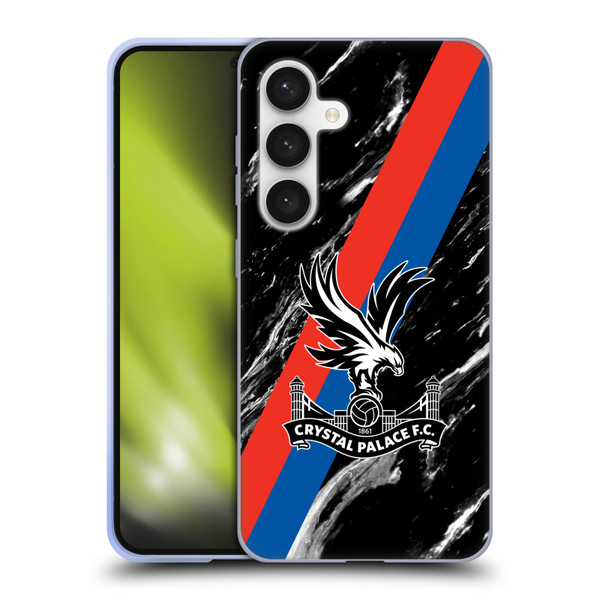 Crystal Palace FC Crest Black Marble Soft Gel Case for Samsung Galaxy S24 5G