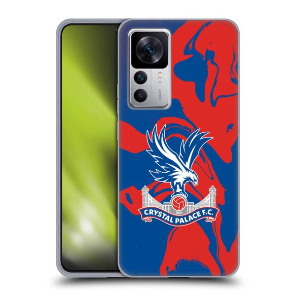 Crystal Palace FC Crest Red And Blue Marble Soft Gel Case for Xiaomi 12T 5G / 12T Pro 5G / Redmi K50 Ultra 5G