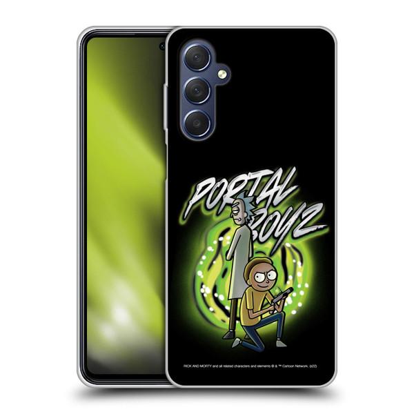 Rick And Morty Season 5 Graphics Portal Boyz Soft Gel Case for Samsung Galaxy M54 5G