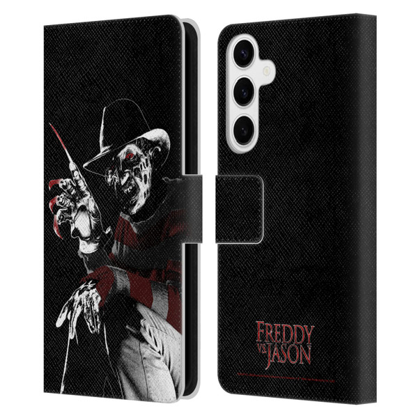 Freddy VS. Jason Graphics Freddy Leather Book Wallet Case Cover For Samsung Galaxy S24+ 5G