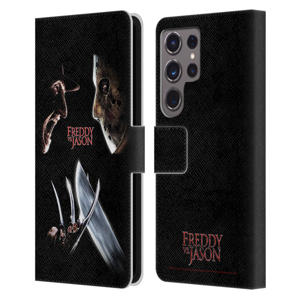 Freddy VS. Jason Graphics Freddy vs. Jason Leather Book Wallet Case Cover For Samsung Galaxy S24 Ultra 5G