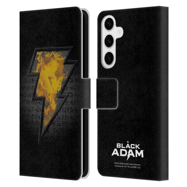 Black Adam Graphics Icon Leather Book Wallet Case Cover For Samsung Galaxy S24+ 5G
