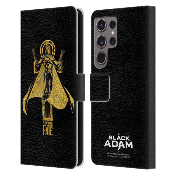 Black Adam Graphics Doctor Fate Leather Book Wallet Case Cover For Samsung Galaxy S24 Ultra 5G