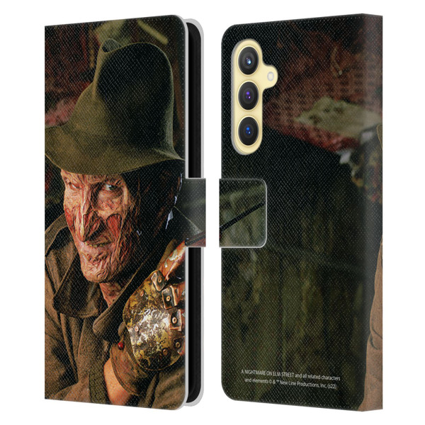 A Nightmare On Elm Street 4 The Dream Master Graphics Freddy Leather Book Wallet Case Cover For Samsung Galaxy S23 FE 5G