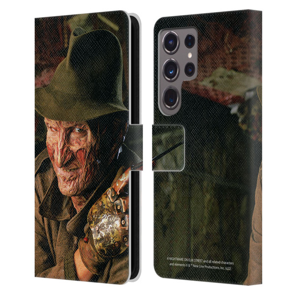 A Nightmare On Elm Street 4 The Dream Master Graphics Freddy Leather Book Wallet Case Cover For Samsung Galaxy S24 Ultra 5G