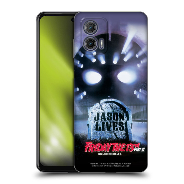 Friday the 13th Part VI Jason Lives Key Art Poster Soft Gel Case for Motorola Moto G73 5G