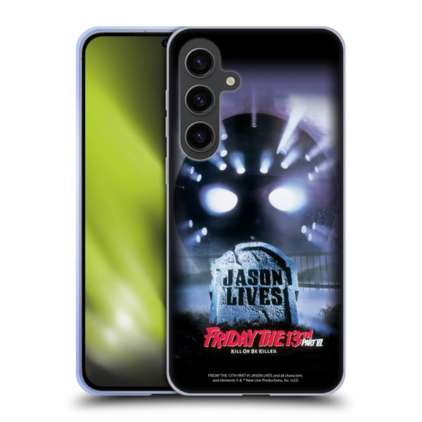 Friday the 13th Part VI Jason Lives Key Art Poster Soft Gel Case for Samsung Galaxy S24+ 5G