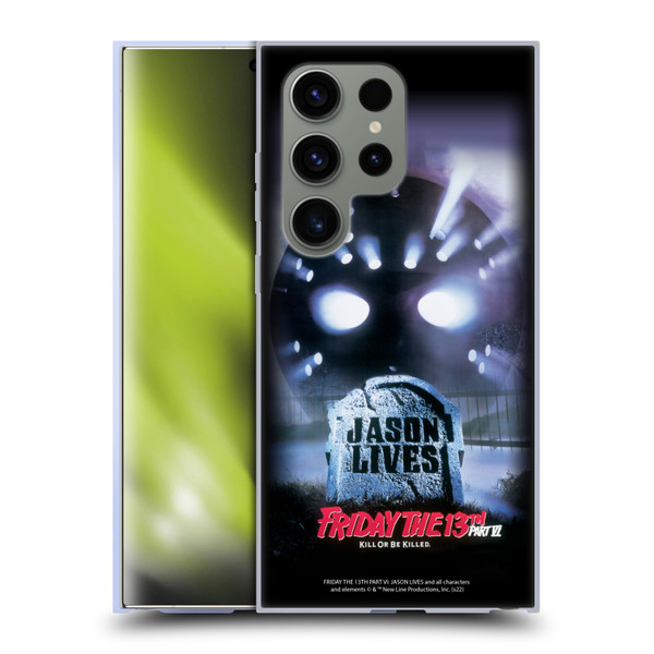 Friday the 13th Part VI Jason Lives Key Art Poster Soft Gel Case for Samsung Galaxy S24 Ultra 5G