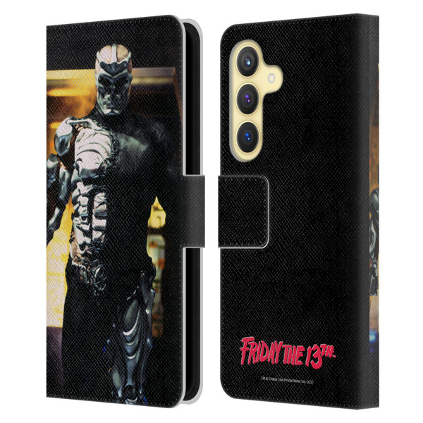 Friday the 13th: Jason X Comic Art And Logos Jason Cyborg Leather Book Wallet Case Cover For Samsung Galaxy S24 5G