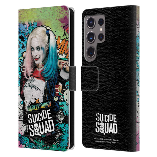 Suicide Squad 2016 Graphics Harley Quinn Poster Leather Book Wallet Case Cover For Samsung Galaxy S24 Ultra 5G