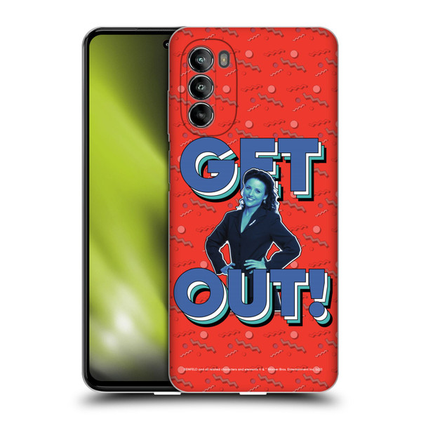 Seinfeld Graphics Get Out! Soft Gel Case for Motorola Moto G82 5G