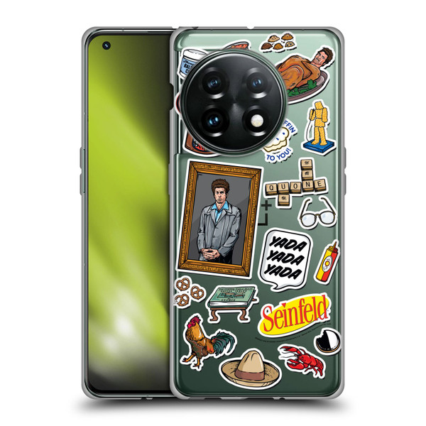 Seinfeld Graphics Sticker Collage Soft Gel Case for OnePlus 11 5G