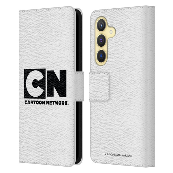 Cartoon Network Logo Plain Leather Book Wallet Case Cover For Samsung Galaxy S24 5G